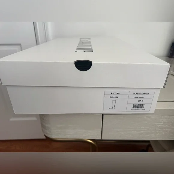 Brand New! La Canadienne Paton Black Leather size 38.5 - Picture 5 of 5